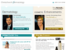 Tablet Screenshot of chchdermatology.co.nz